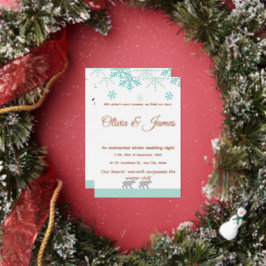 Winter-Schneeblume-Hochzeitseinladung Folieneinladung