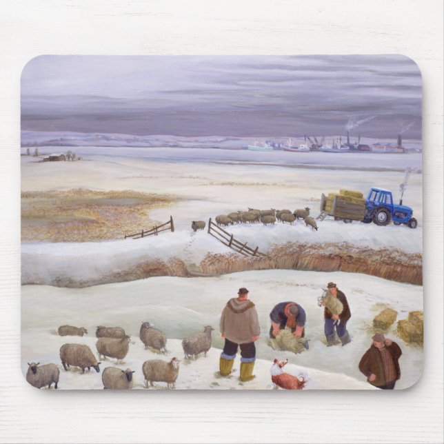 Winter-Schneefälle Mousepad (Vorne)