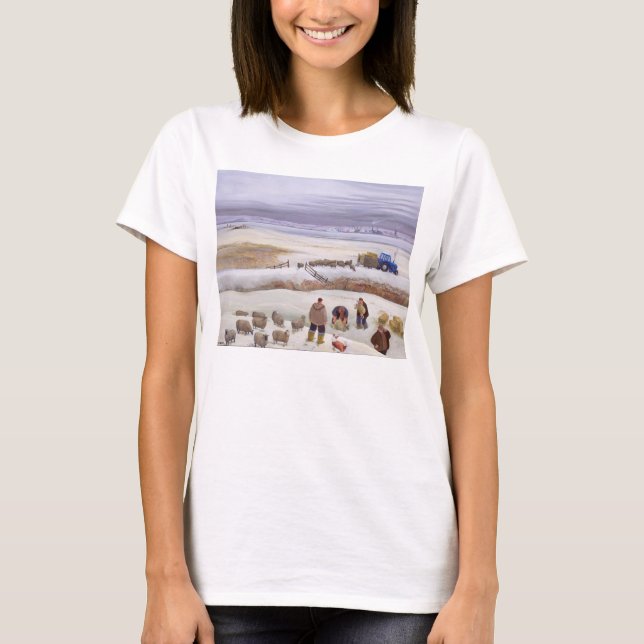 Winter-Schneefälle T-Shirt (Vorderseite)