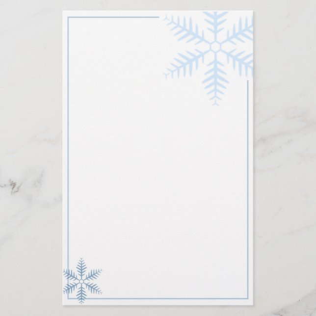 Winter-Schneeflocke-Briefpapier Briefpapier (Vorderseite)