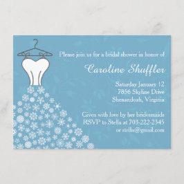 Winter-Schneeflocke-Hochzeits-KleiderBrautparty Begleitkarte