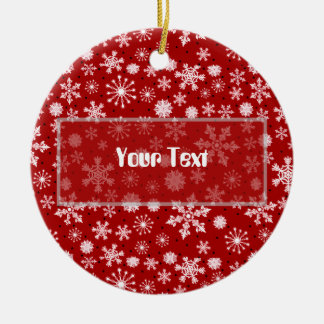 Winter-Schneeflocke-Rot-Feiertag Keramik Ornament