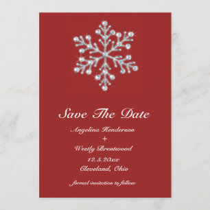Winter-Schneeflocke Save the Date