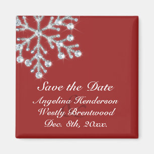 Winter-Schneeflocke-Save the Date Magnet