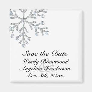 Winter-Schneeflocke-Save the Date Magnet