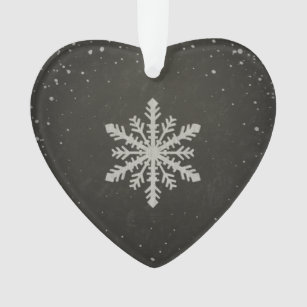 Winter-Schneeflocke-weißes Kreide-Zeichnen Ornament