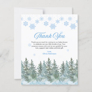 Winter-Schneeflocken-Baby-Shower-Dankeskarten