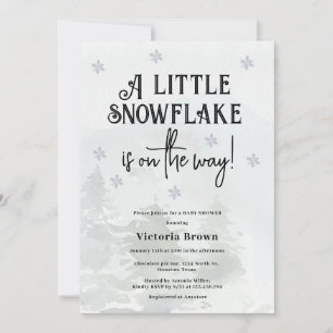 Winter-Schneeflocken-Baby-Shower-Einladung Einladung
