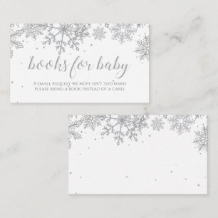 Winter-Schneeflocken-Bücher für Baby Begleitkarte