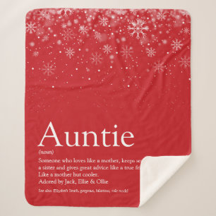 Winter-Schneeflocken Coole Tante Auntie Zitat Urla Sherpadecke