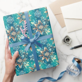 Winter-Schneeflocken Geschenkpapier