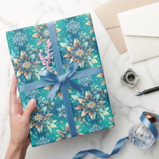 Winter-Schneeflocken Geschenkpapier