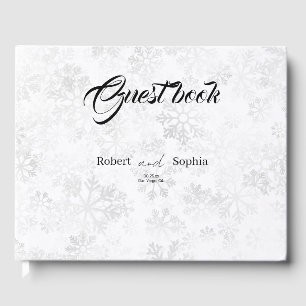 Winter-Schneeflocken-Hochzeit Gästebuch