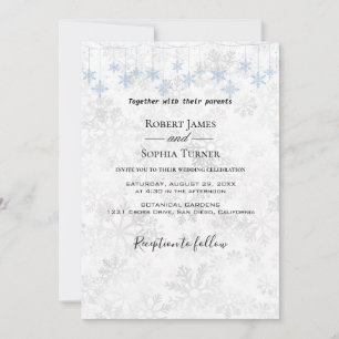 Winter-Schneeflocken-Hochzeitseinladung Einladung