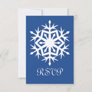 Winter-Schneeflocken in Blau RSVP-Karte RSVP Karte