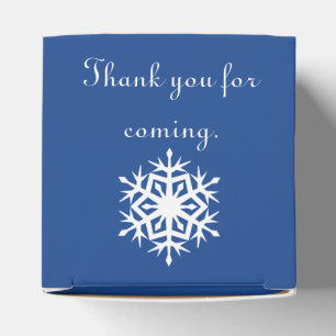 Winter-Schneeflocken in Blue Gevor Box Geschenkschachtel