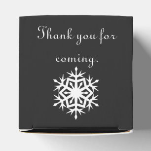 Winter-Schneeflocken in der Black Gevor Box Geschenkschachtel