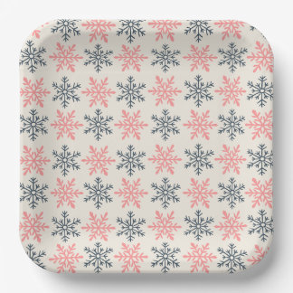 Winter-Schneeflocken-Papierteller Pappteller