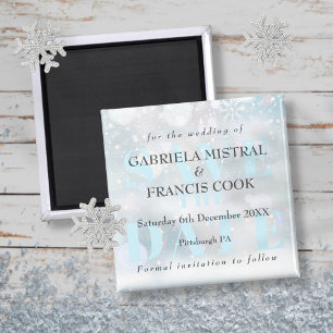 Winter‑Schneeflocken‑Save‑the‑Date‑Magnet Magnet