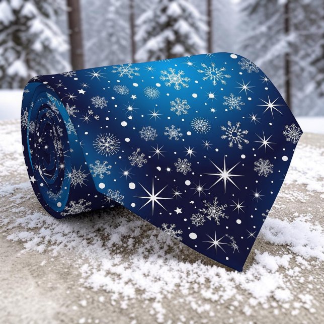 Winter-Schneeflocken-Schlips Krawatte (Von Creator hochgeladen)