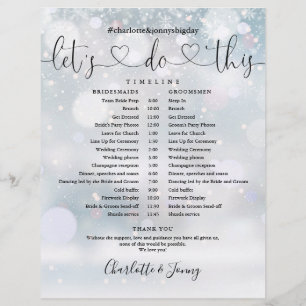 Winter-Schneeflocken-Skript Hochzeitsplan Zeitachs