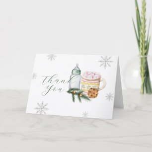 Winter-Schneeflocken-S'more-Cookie-Baby-Party Dankeskarte