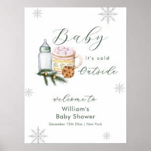 Winter-Schneeflocken-S'more-Keks-Baby-Shower-Willk Poster