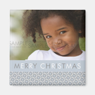 Winter-Schneeflocken:: WeihnachtsFoto-Magnet Magnet