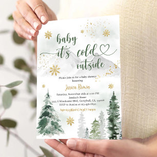 Winter-Schneeglöckchen-Baby-Party Einladung