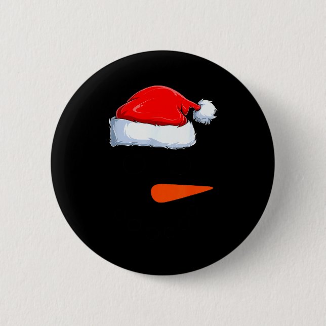 Winter-Schneemann-Gesichtskostüm Weihnachten Schne Button (Vorderseite)