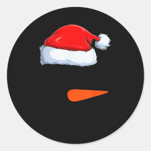 Winter-Schneemann-Gesichtskostüm Weihnachten Schne Runder Aufkleber