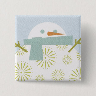 Winter-Schneemann-Knopf Button