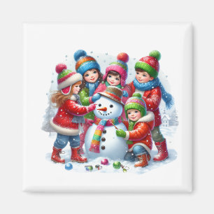 Winter Schneemann Magnet