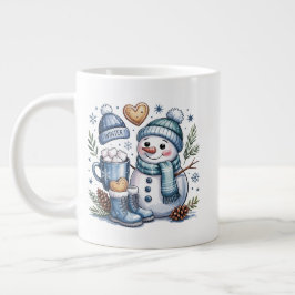 Winter-Schneemann-Spezialtasse Jumbo-Tasse