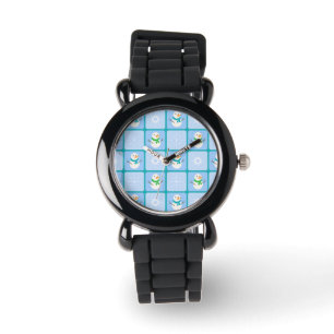 Winter Schneemann und Schneeflocken Armbanduhr