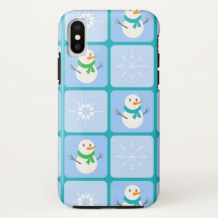 Winter Schneemann und Schneeflocken Case-Mate iPhone Hülle