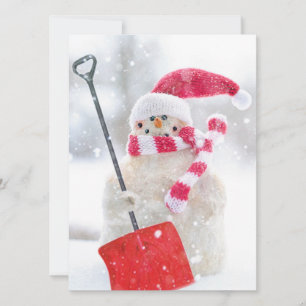 Winter Schneemann Weihnachts Grußkarte Karte