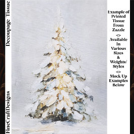 Winter-Schnees-Christbaum, Texturierte FN1-Decoupa Seidenpapier