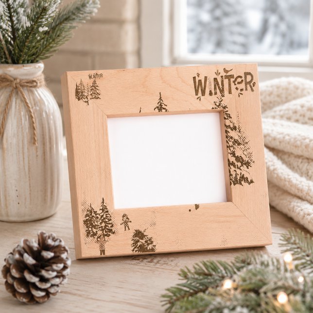 Winter-Schneetag Bilderrahmen Geätzte Rahmen (Von Creator hochgeladen)