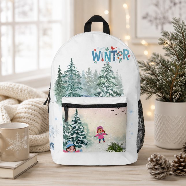 Winter-Schneetag-Rucksack Bedruckter Rucksack (Von Creator hochgeladen)