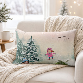 Winter-Schneetag-Wurfkissen Lendenkissen