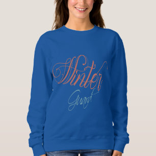 Winter-Schutz-Skript-Schreiben auf Kleidung Sweatshirt