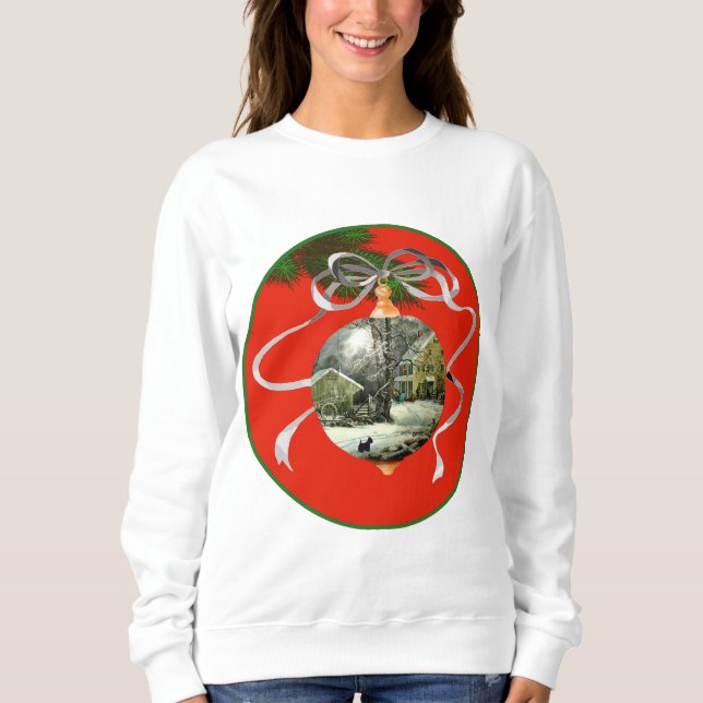 Winter Scottish Terrier Ornament Sweatshirt (Vorderseite)
