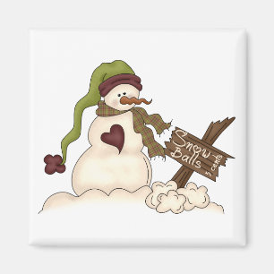 Winter-Segen · Schnee-Bälle 5 Cents Magnet