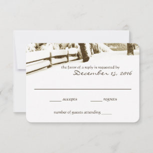 Winter Serenity Wedding Response Card RSVP Karte