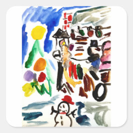 Winter set  quadratischer aufkleber