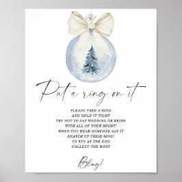 Winter setzte einen Ring auf sein Poster