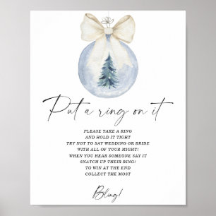 Winter setzte einen Ring auf sein Poster