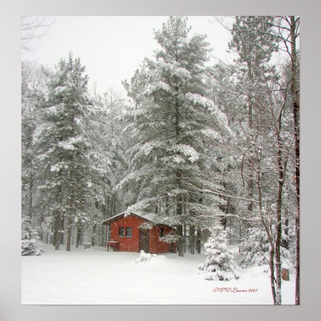 Winter Shed Snow Storm Poster (Vorne)