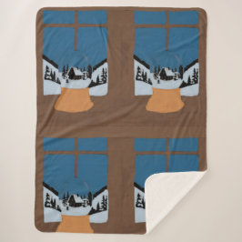 Winter-Sherpa-Decke Schneeflocke Sherpadecke